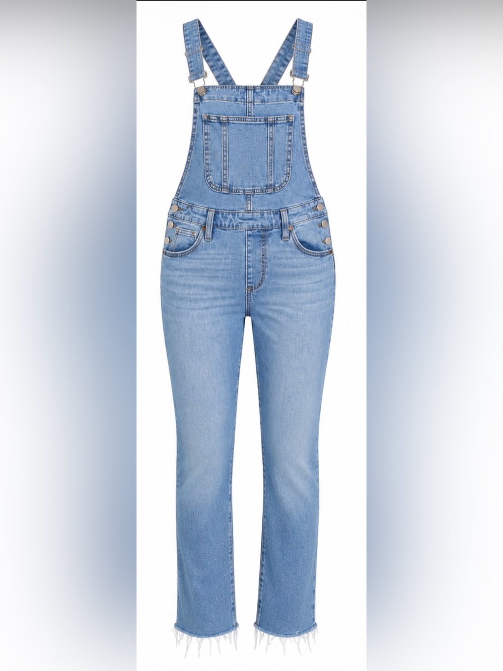 Universal Thread Light Blue Denim Bib Overalls Jeans 0/25 R Cotton Med wash